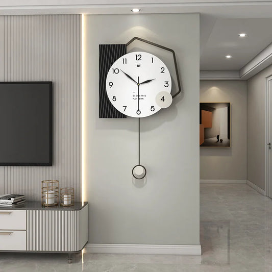 Hipster Minimalist Modern Nordic Wall Clock 1 Piece Wall Clock Home Decor Luxury for Living Room Bedroom