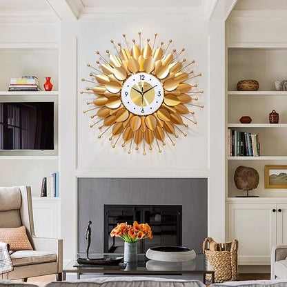 70CM Nordic Light Luxury Wall Hanging Clock Living Room TV Wall Clock Creative Bedroom Wall Clock