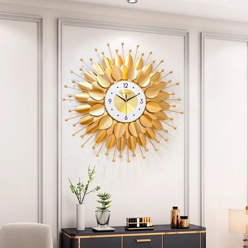 70CM Nordic Light Luxury Wall Hanging Clock Living Room TV Wall Clock Creative Bedroom Wall Clock