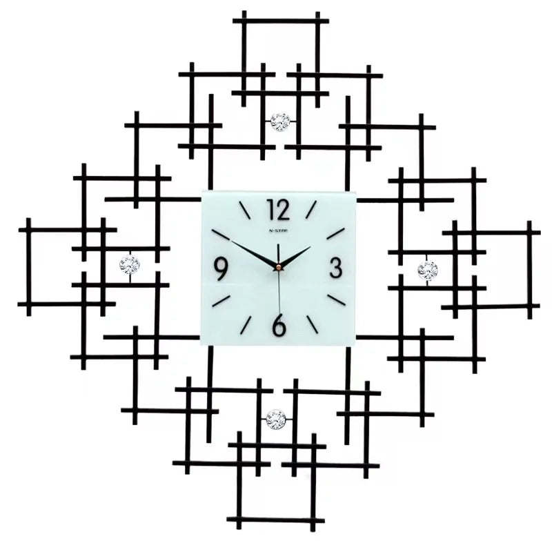 60x60cm New 3d Large Metal Metallic Wall Art Clock Customized Home Decor Dropshiping Products 2024 Decoration Watch for House