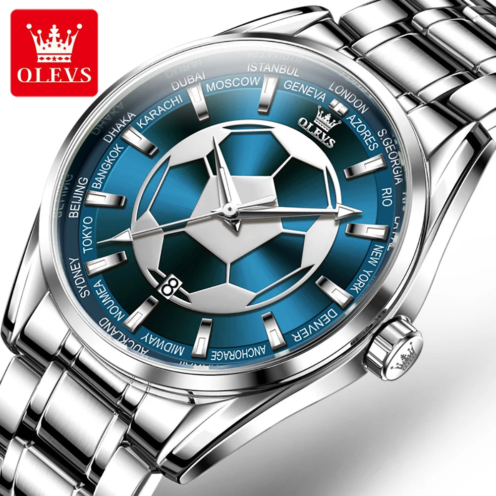 OLEVS 9949 Men Quartz Alloy Watches Relojes Watches Men Wrist Custom Quartz Leather Watch