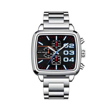 Relogio Masculino MINI FOCUS MF0314G Original Brand Waterproof Chronograph Men Quartz Watches Luxury Square Wrist Watch