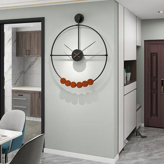 Round Large Creative Metal Large Luxury 3d Modern Minimalist Wall Decor Clock for Home Office Shop