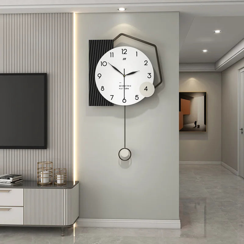 Hipster Minimalist Modern Nordic Wall Clock 1 Piece Wall Clock Home Decor Luxury for Living Room Bedroom