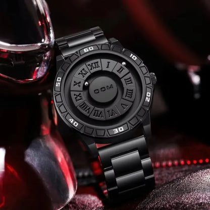 DOM 1726 Classics New Design Magnetic Ball Concept Men Fashion Cool Trend Minimalist Waterproof Leather Quartz Watches