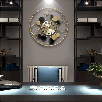 60CM Nordic Light Luxury Wall Hanging Clock Living Room TV Wall Clock Creative Bedroom Wall Clock