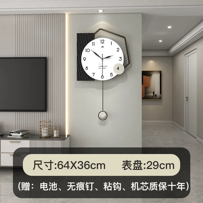 Hipster Minimalist Modern Nordic Wall Clock 1 Piece Wall Clock Home Decor Luxury for Living Room Bedroom