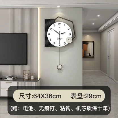 Hipster Minimalist Modern Nordic Wall Clock 1 Piece Wall Clock Home Decor Luxury for Living Room Bedroom