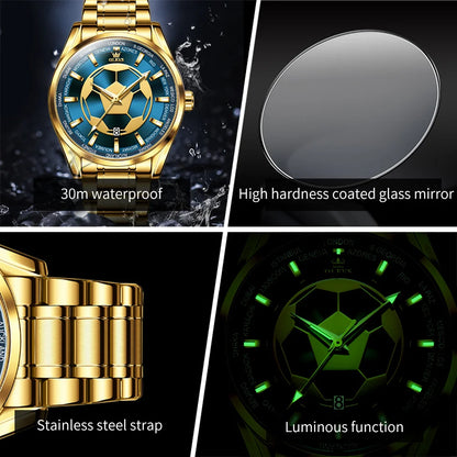 OLEVS 9949  MAN Cartoon Quartz Watches Students Football Anime Sports Watches for Birthday Gift