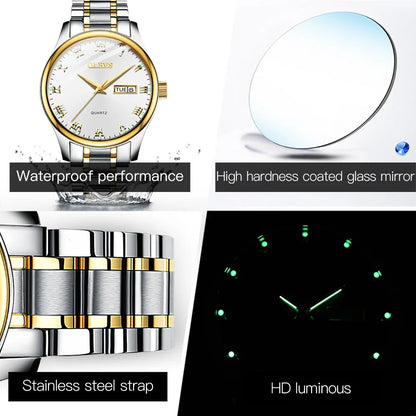 OLEVS 5568 Oem Fashion Design Luxury Watches Classic Business Luminous Stainless Steel Man Custom Watch for Men Quartz Watches