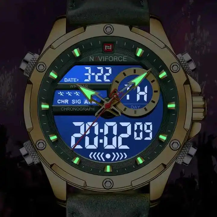 Hot Sale NAVIFORCE New 9208 Quartz Watches Men Casual Sports Chronograph Quartz Wrist Watch Waterproof Relojes Luxury Wristwatch