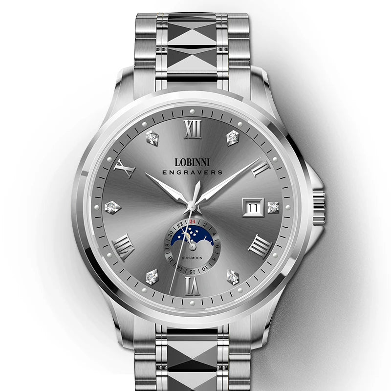 LOBINNI Top Brand Men Mechanical Wrist Watch Luxury Sport Watches for Men Water Proof