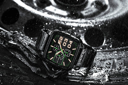 Relogio Masculino MINI FOCUS MF0314G Original Brand Waterproof Chronograph Men Quartz Watches Luxury Square Wrist Watch