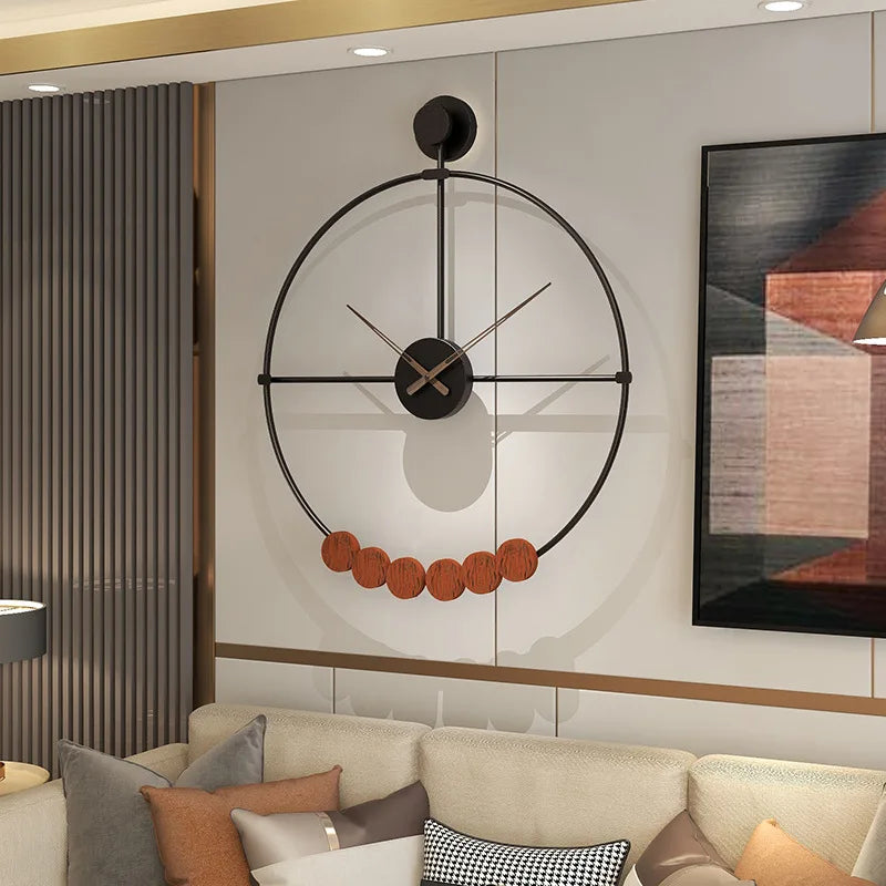 Round Large Creative Metal Large Luxury 3d Modern Minimalist Wall Decor Clock for Home Office Shop