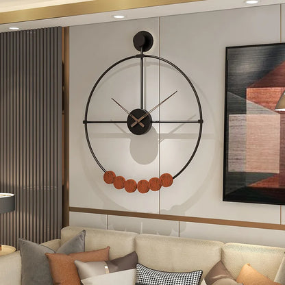 Round Large Creative Metal Large Luxury 3d Modern Minimalist Wall Decor Clock for Home Office Shop