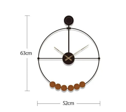 Round Large Creative Metal Large Luxury 3d Modern Minimalist Wall Decor Clock for Home Office Shop