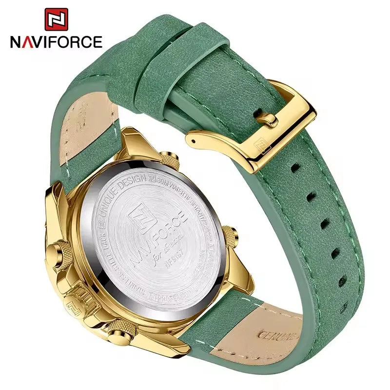 NAVIFORCE 9197 Quartz Watches Mens Luxury Sport Chronograph Waterproof Quartz Big Dial Clock Digital Wristwatches Men Watch