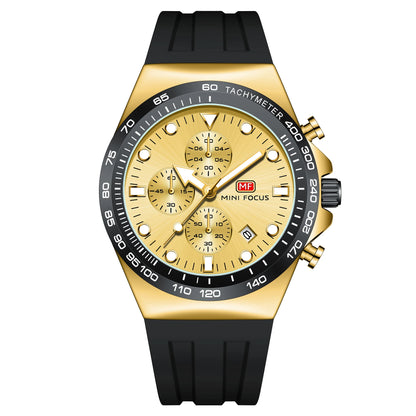 New Arrival MINI FOCUS MF0488G Sports Fashion Watch Silicone Strap Luminous Hands Waterproof Men Quartz Watches