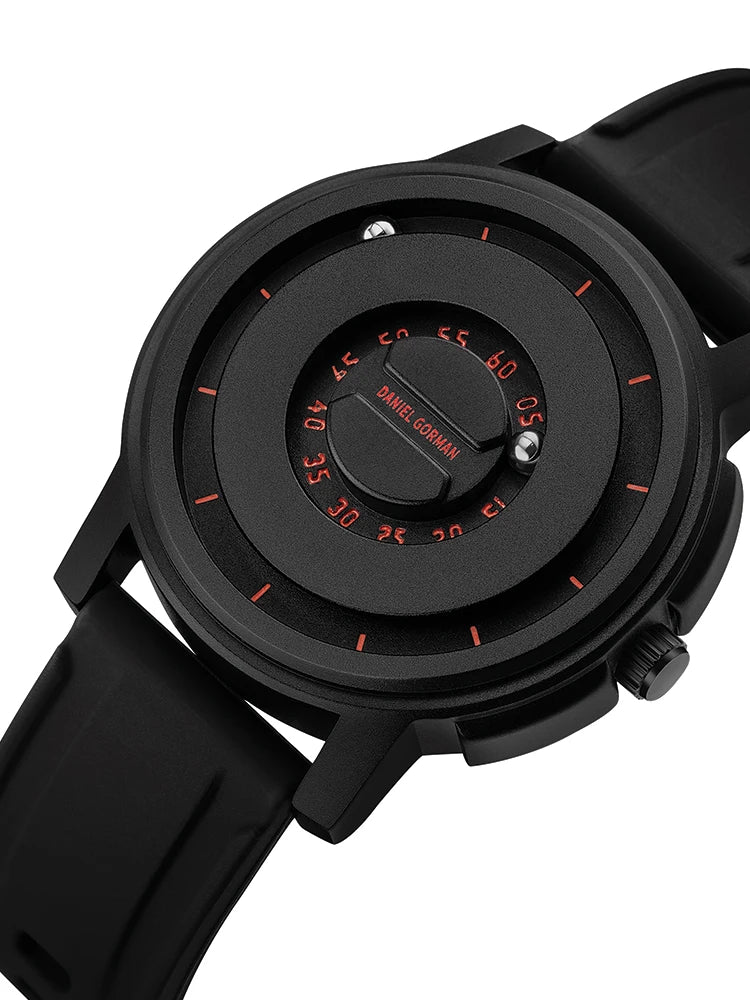 Silicone Band Magnetic Levitation Hands Watch for Men 3 ATM Waterproof Quartz Movement Quartz Watches