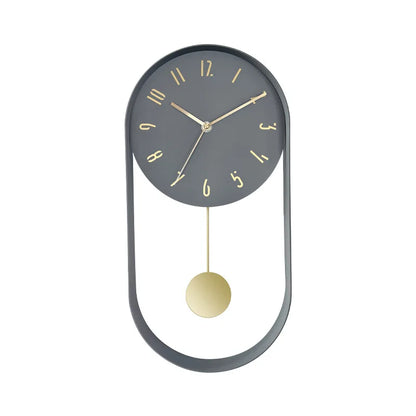 Fashion Swing Clock Modern Creative Simple Mute Wrought Iron Clock Living Room Silent Wall Clock Watch Home Decoration Wholesale