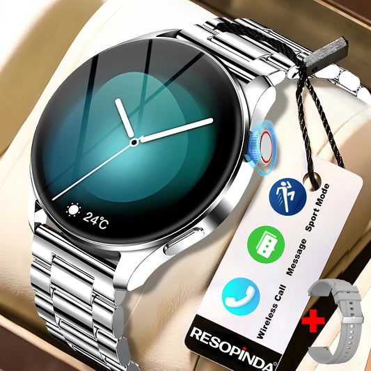 Smartwatch for men and women, wireless calling, 100+ sports modes, fitness tracker, heart rate monitoring, holiday gift