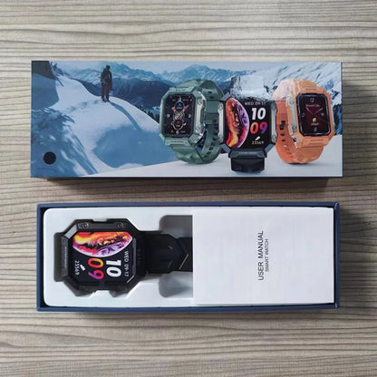 2024 New Outdoor Sports Smart Watch Waterproof IP67 Blood Pressure Oxygen Heart Rate Health Fitness Monitor Men Women Smartwatch