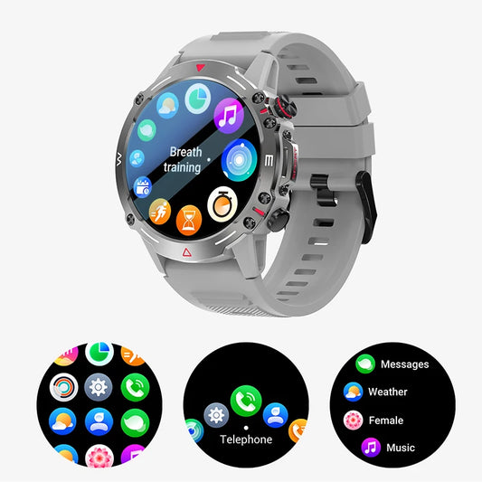 Smart Watch Wireless Wristwatch 1.43Inch Full Touch Screen Multiple Sports Modes Waterproof Smart Watch Fitness Watch For Unisex