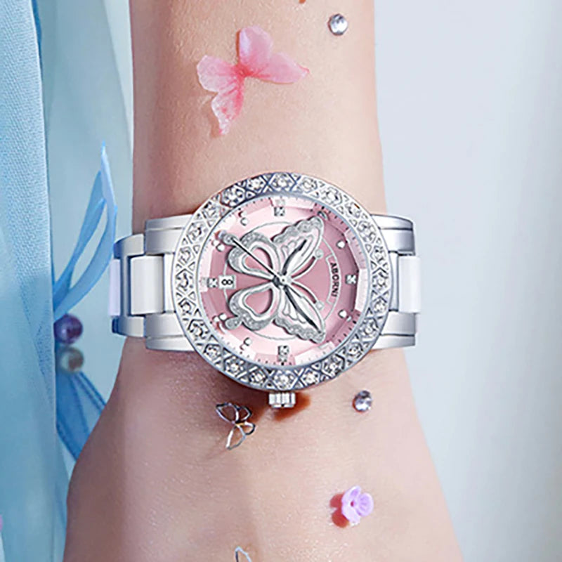 Women Watches 2025 Luxury Brand Relogio Feminino Silver Ladies Wrist Watch For Women Steel Waterproof Female Clock Dropshipping