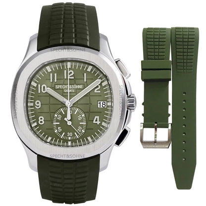 Specht&Sohne Sports Watches For Men Orange Top Brand Luxury Rubber Wrist Watch Fashion Chronograph Wristwatch Relogio Masculino