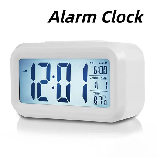 2025 NEW Temperature Version Alarm Clock Silent Clock Electronic Clock Light Sensing Alarm Clock With Voice Student Alarm Clock