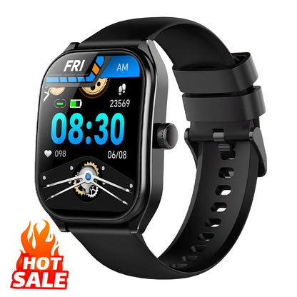 Smart Watch 2.01'' AMOLED Curved Screen IP68 Waterproof Bluetooth 5.3 Call AI Vioce Assistant Fitness Smartwatch for Men