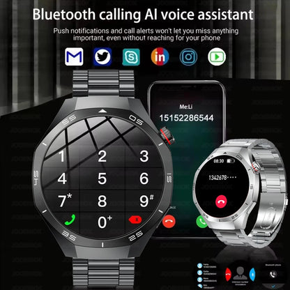 2025 New Smart Watch Men AMOLED HD Display Sports Health Tracker Waterproof Bluetooth Call Smartwatch Men For HUAWEI GT5 PRO
