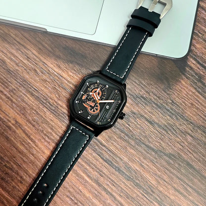Men's Watch Fashion Leather Strap Casual Square Men's Watch Boyfriend Gift Watch men watch