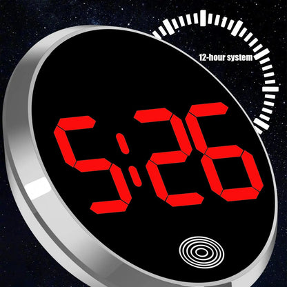 Car Clock Round Automotive Digital Clock Led Luminous Display Automotive Watch For Road Trip Long Travel Mini Digital Clock
