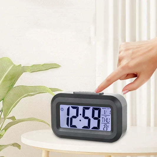 LED Digital Alarm Clock Backlight Snooze Data Time Calendar Desktop Multifunction Electronic Backlight Table Clock