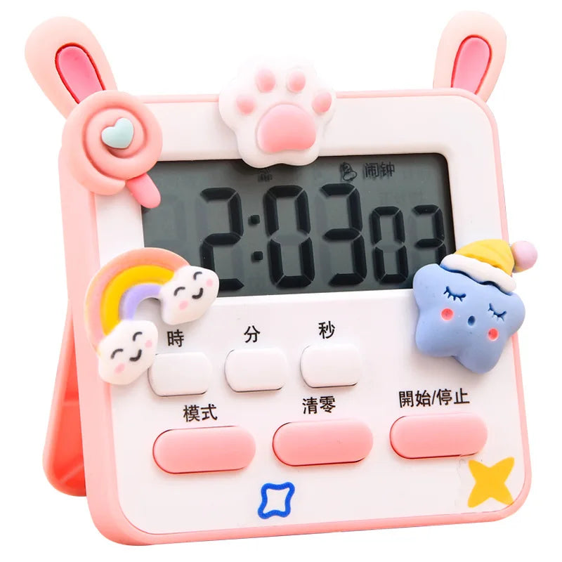 Alarm clock electronic clock display small digital clock Mini desktop Intelligent Desktop timer for  school students simple use