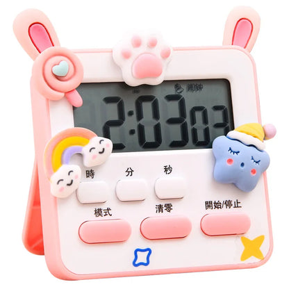 Alarm clock electronic clock display small digital clock Mini desktop Intelligent Desktop timer for  school students simple use