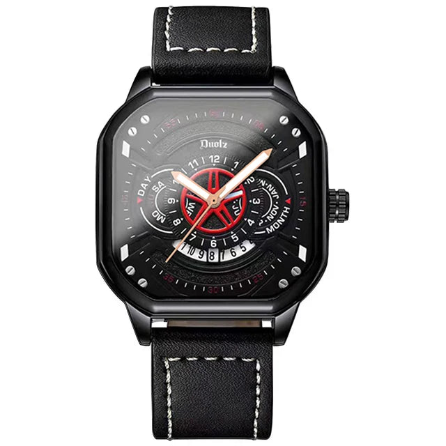 Men's Watch Fashion Leather Strap Casual Square Men's Watch Boyfriend Gift Watch men watch