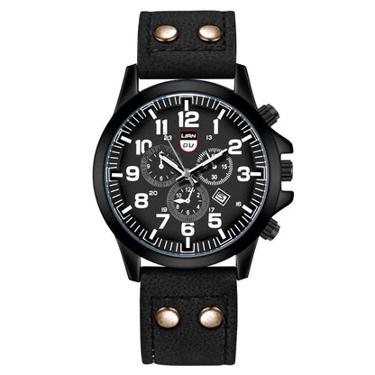 Luxury Brand Watch Men Leather Sports Watches Men's Army Military Quartz Wristwatch Male Clock Relogio Masculino Reloj Hombre