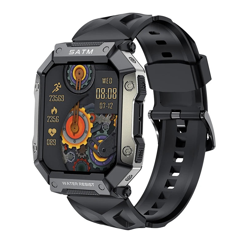 2024 New Outdoor Sports Smart Watch Waterproof IP67 Blood Pressure Oxygen Heart Rate Health Fitness Monitor Men Women Smartwatch