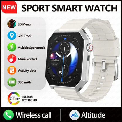 2025 New Smart Watch 1.95"HD Screen Health  Al Voice NFC Sports Mode  Altimeter  BT Call 3D Vision Deep Waterproof Smart Watch