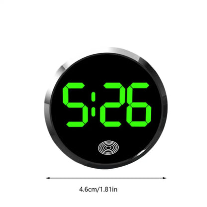 Car Clock Round Automotive Digital Clock Led Luminous Display Automotive Watch For Road Trip Long Travel Mini Digital Clock