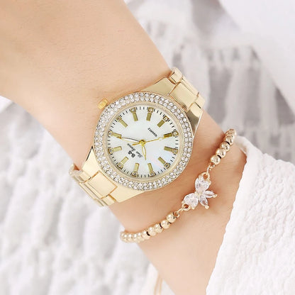 Fashion Casual Women Watch Elegant Luxury Brand Stainless Steel Strap Quartz Dress Watches For Woman Gifts