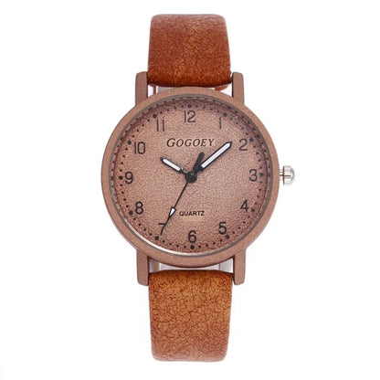 Women Watches Simple Casual Arabic Numbers Leather Analog Quartz Watches for Woman Fashion Ladies Clock Gift montres femmes