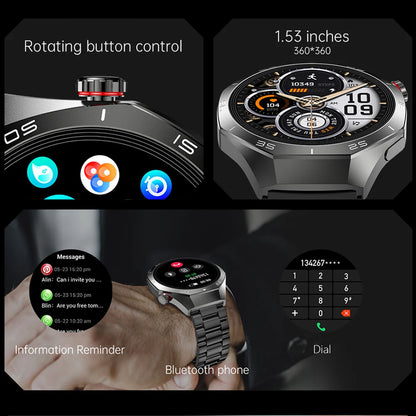 2025 New Smart Watch Men AMOLED HD Display Sports Health Tracker Waterproof Bluetooth Call Smartwatch Men For HUAWEI GT5 PRO