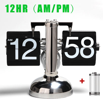 Automatically Page Turning Flipping Clock for Modern Home Office Decoration.A Battery Included.Full of Sense of Technology.