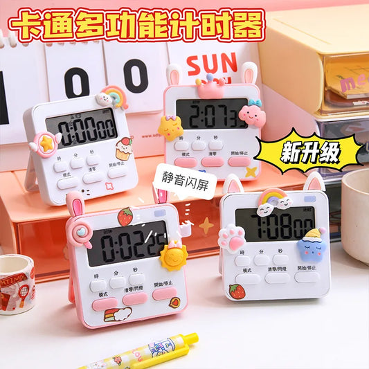 Alarm clock electronic clock display small digital clock Mini desktop Intelligent Desktop timer for  school students simple use