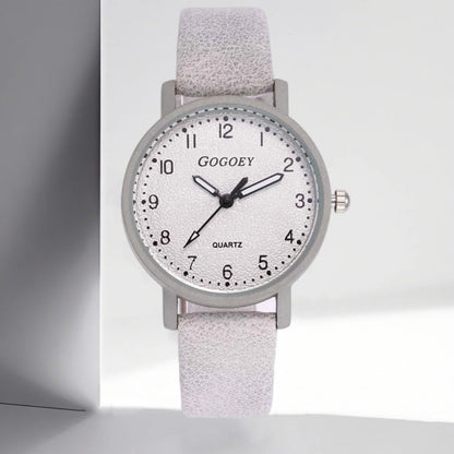 Women Watches Simple Casual Arabic Numbers Leather Analog Quartz Watches for Woman Fashion Ladies Clock Gift montres femmes