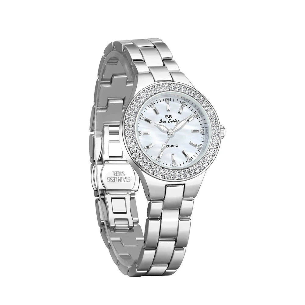 BS Woman Watch Classic Light Luxury Fashion Women's Wristwatch High Quality Gold Silver Quartz Women Watches