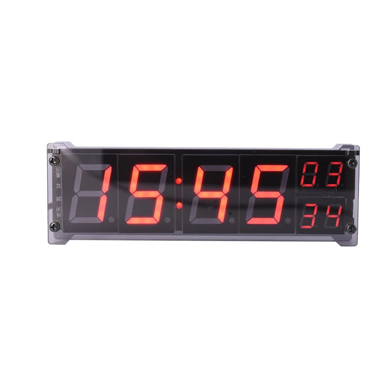 1.2" Wifi Clock 24 Hours Electronic Clock LED Digital TIME Display Second Temperature Alarm Clock Wireless Network Timing watch
